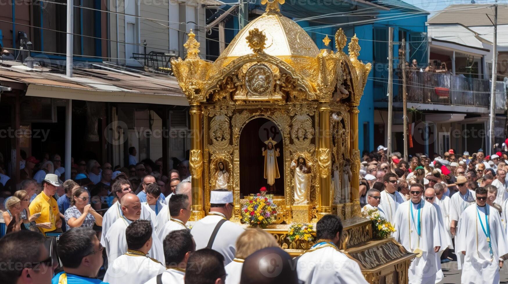 religioso católico feriado corpus christi. ai gerado. foto