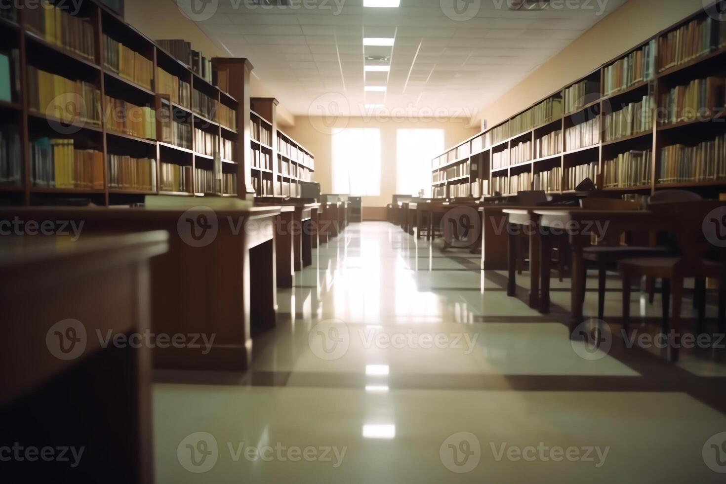 embaçado Faculdade biblioteca interior para fundo usar. ai gerado foto