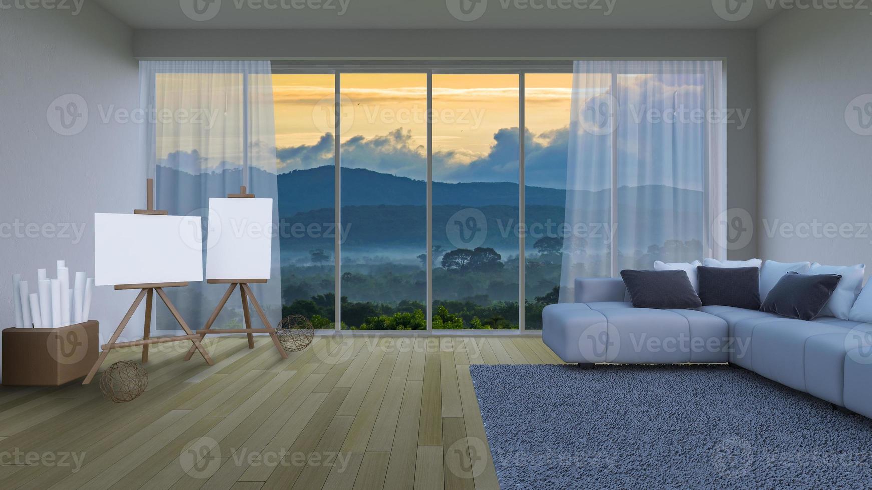 Renderização 3D de design de interiores foto