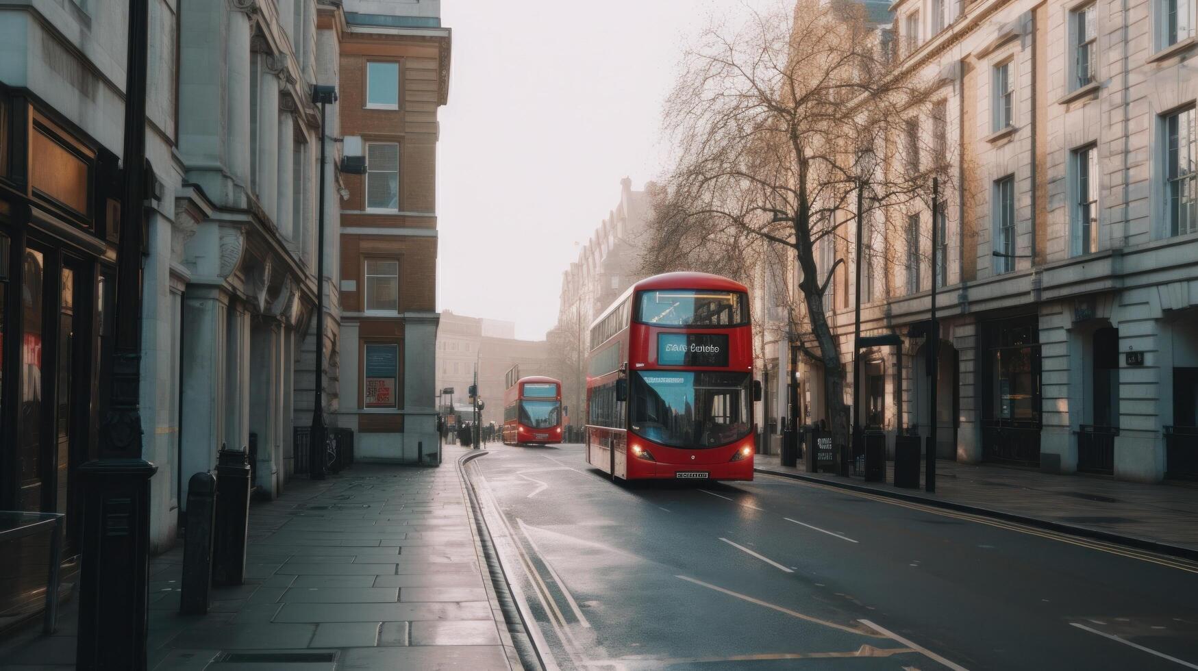 Londres rua fundo. ilustração ai generativo foto