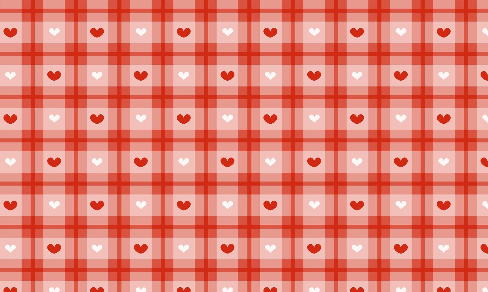 vermelho coração xadrez padronizar fundo foto
