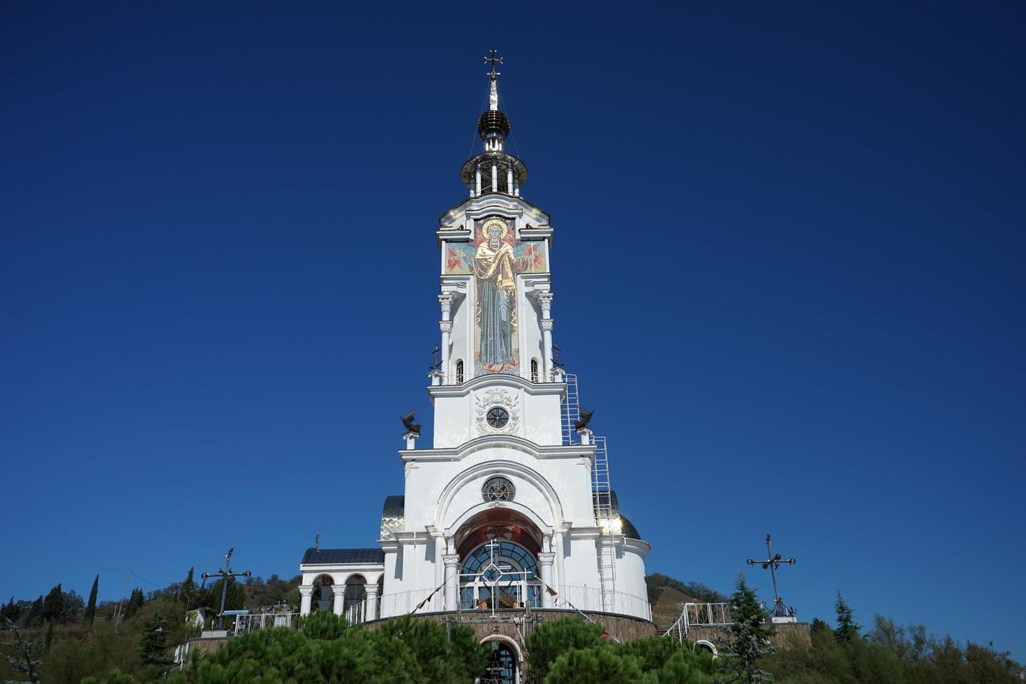 atração da criméia, a igreja-farol de st. Nicholas foto