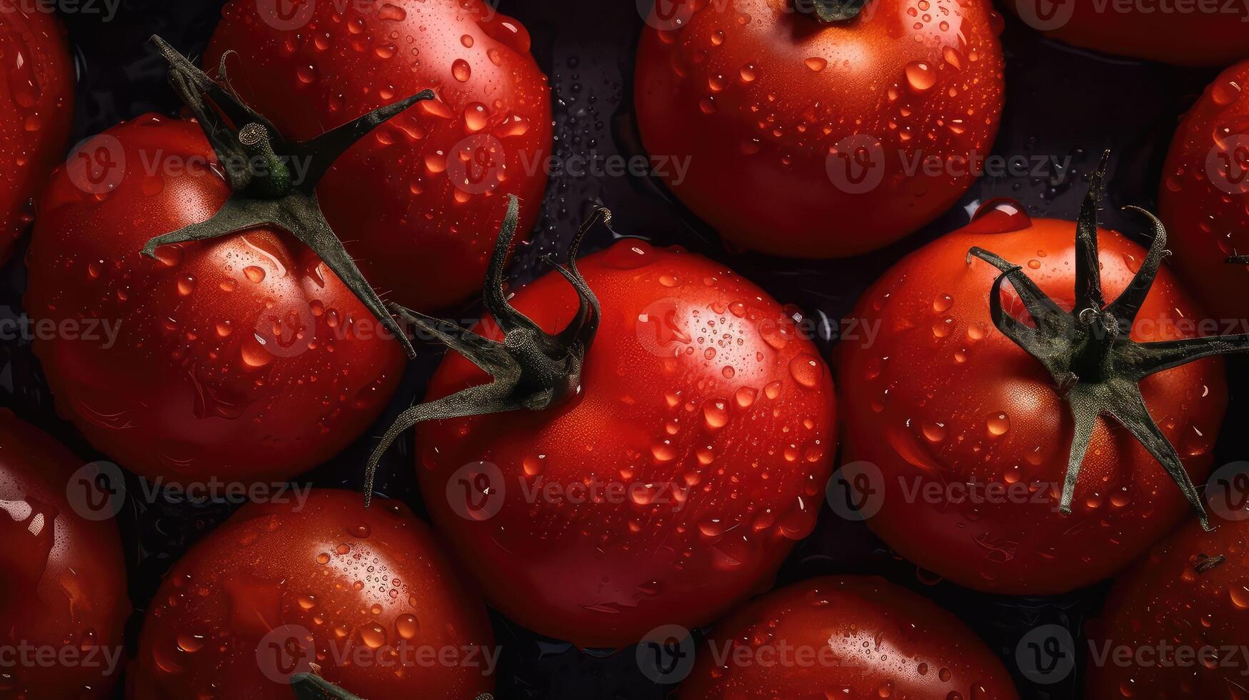 tomates deitado em uma pilha em topo do cada outro, tomate textura. seletivo foco.. criada com generativo ai foto