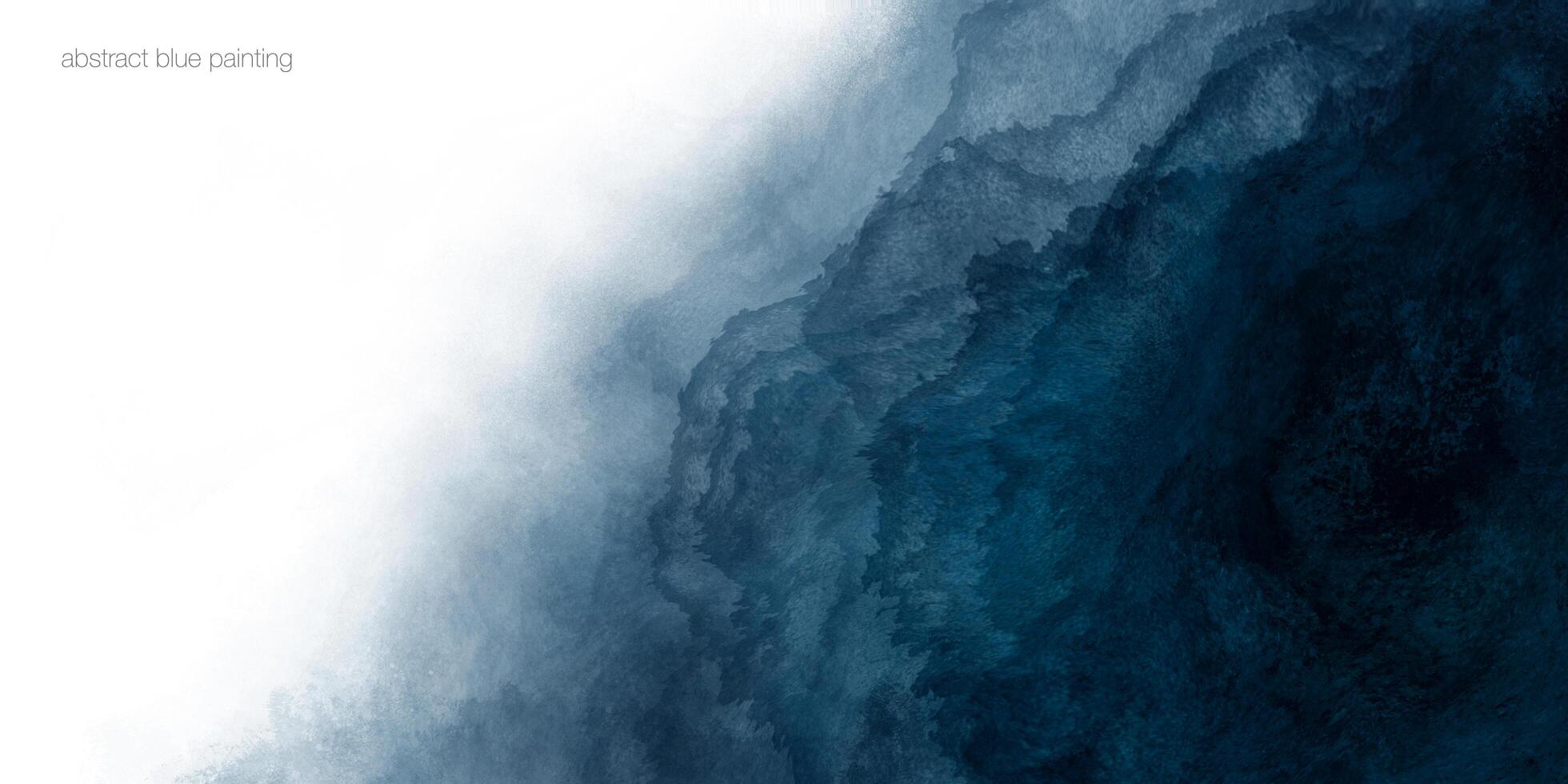 abstrato aguarela pintura fundo Sombrio azul cor grunge textura e branco espaço para texto ai gerado foto