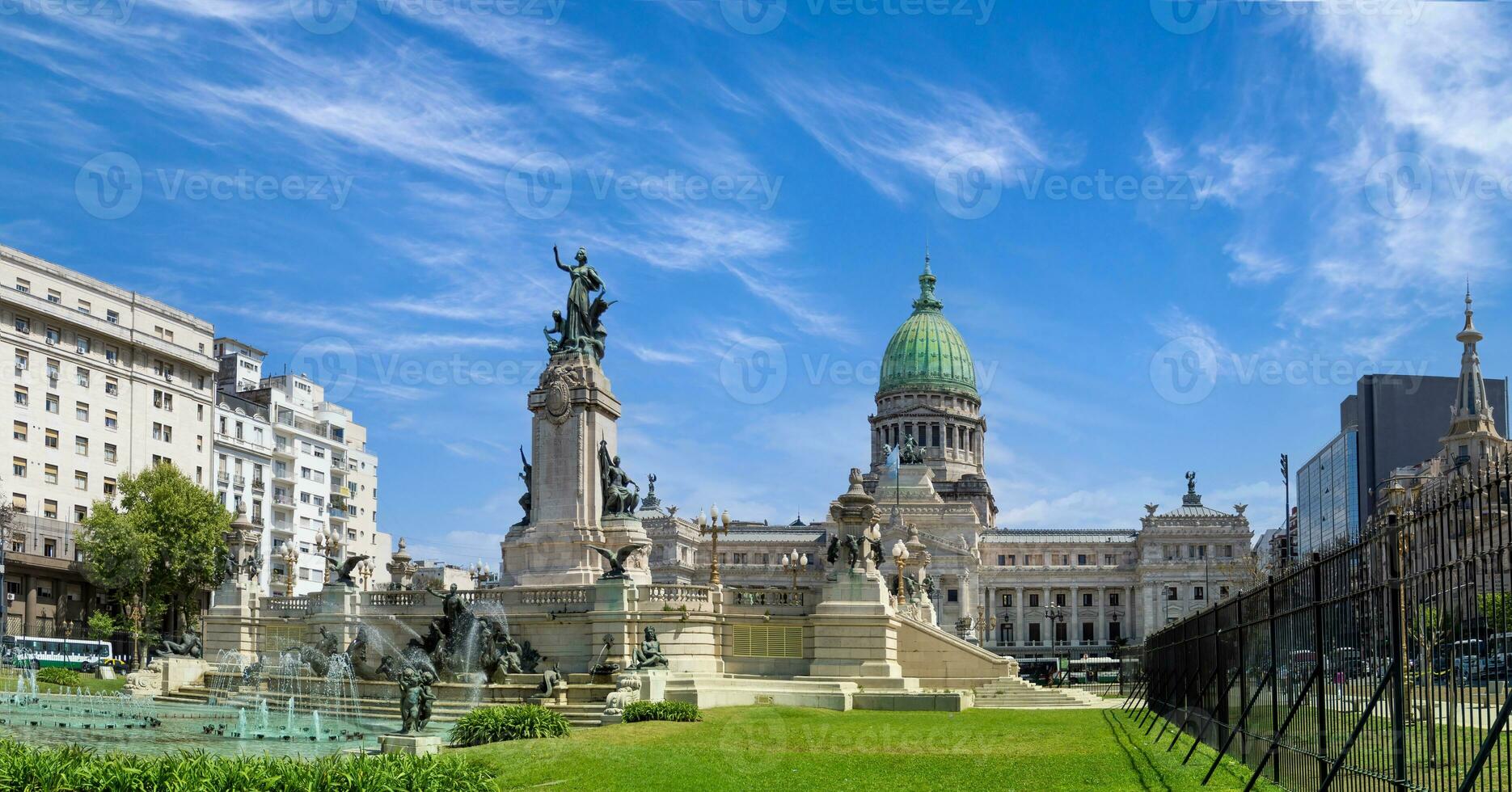 Buenos ares, nacional Congresso Palácio construção dentro histórico cidade Centro foto