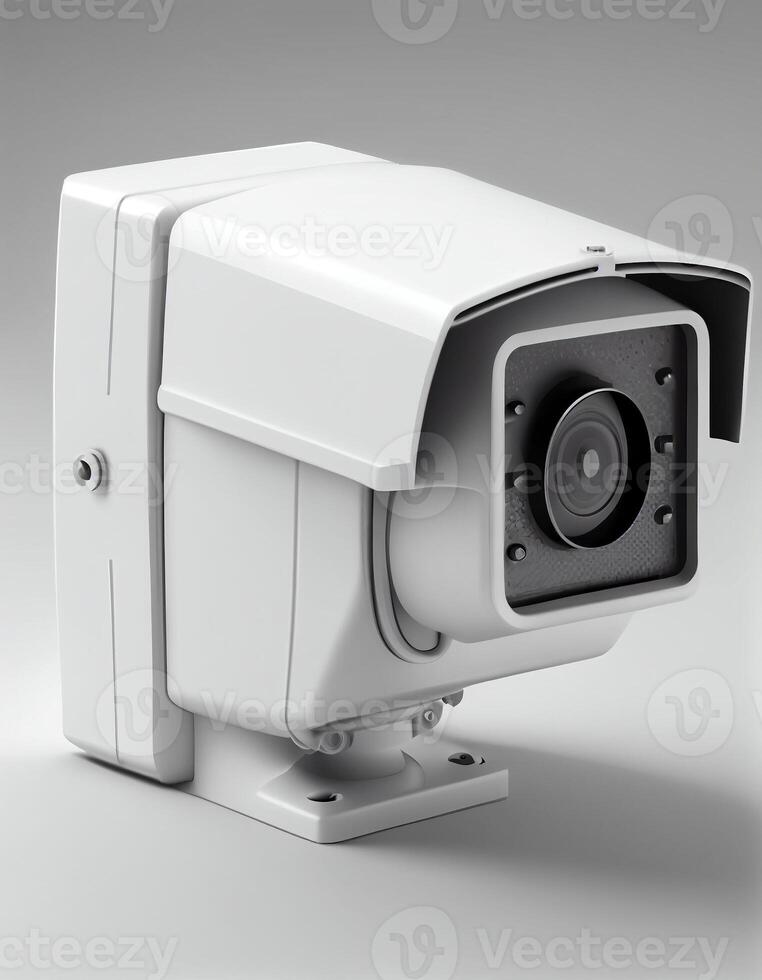 segurança vigilância Câmera isolado em branco fundo, criada com generativo ai foto