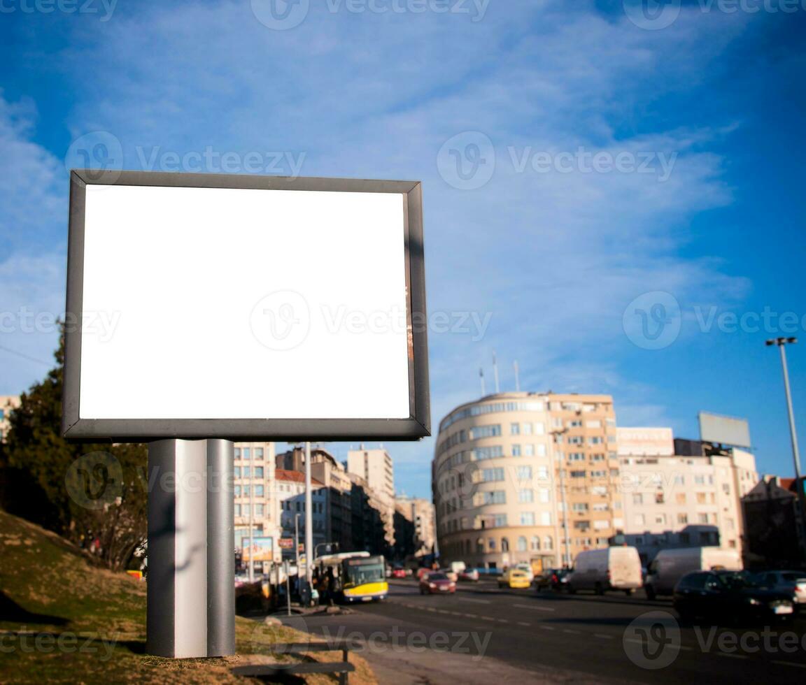 cidade em branco Painel publicitário foto