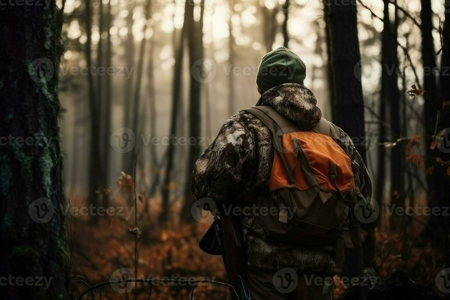 costas Visão homem caçador. gerar ai foto