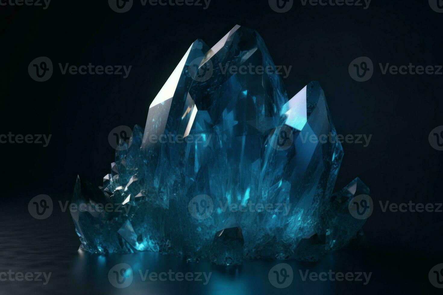 azul cristal pedra estrutura. gerar ai foto