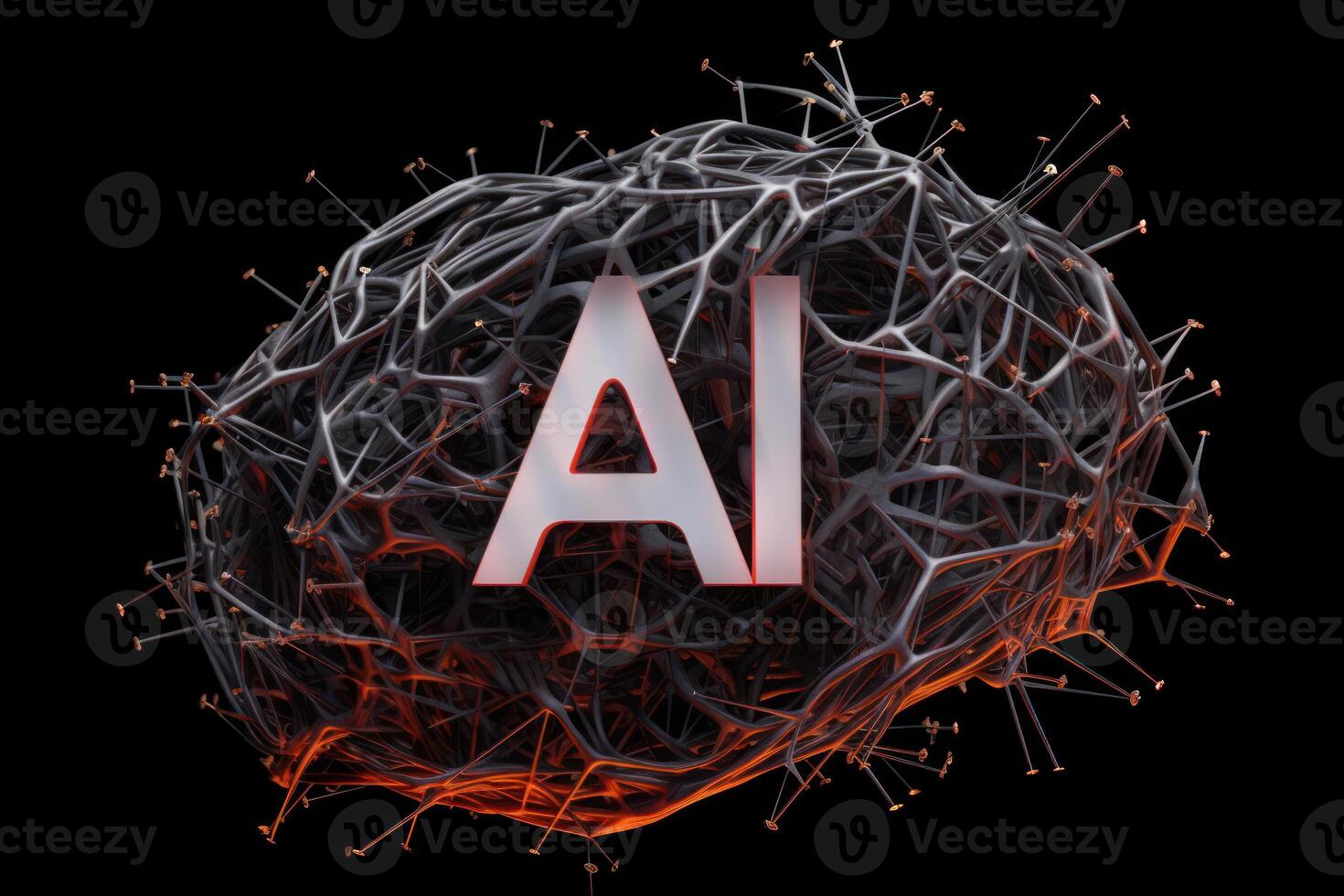 artificial inteligência e neural redes logotipo generativo ai foto