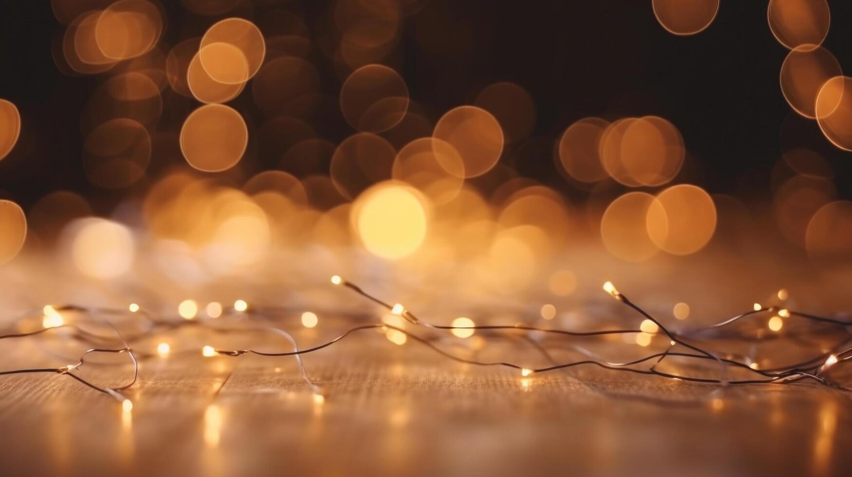 Natal luzes bokeh fundo. ilustração ai generativo foto