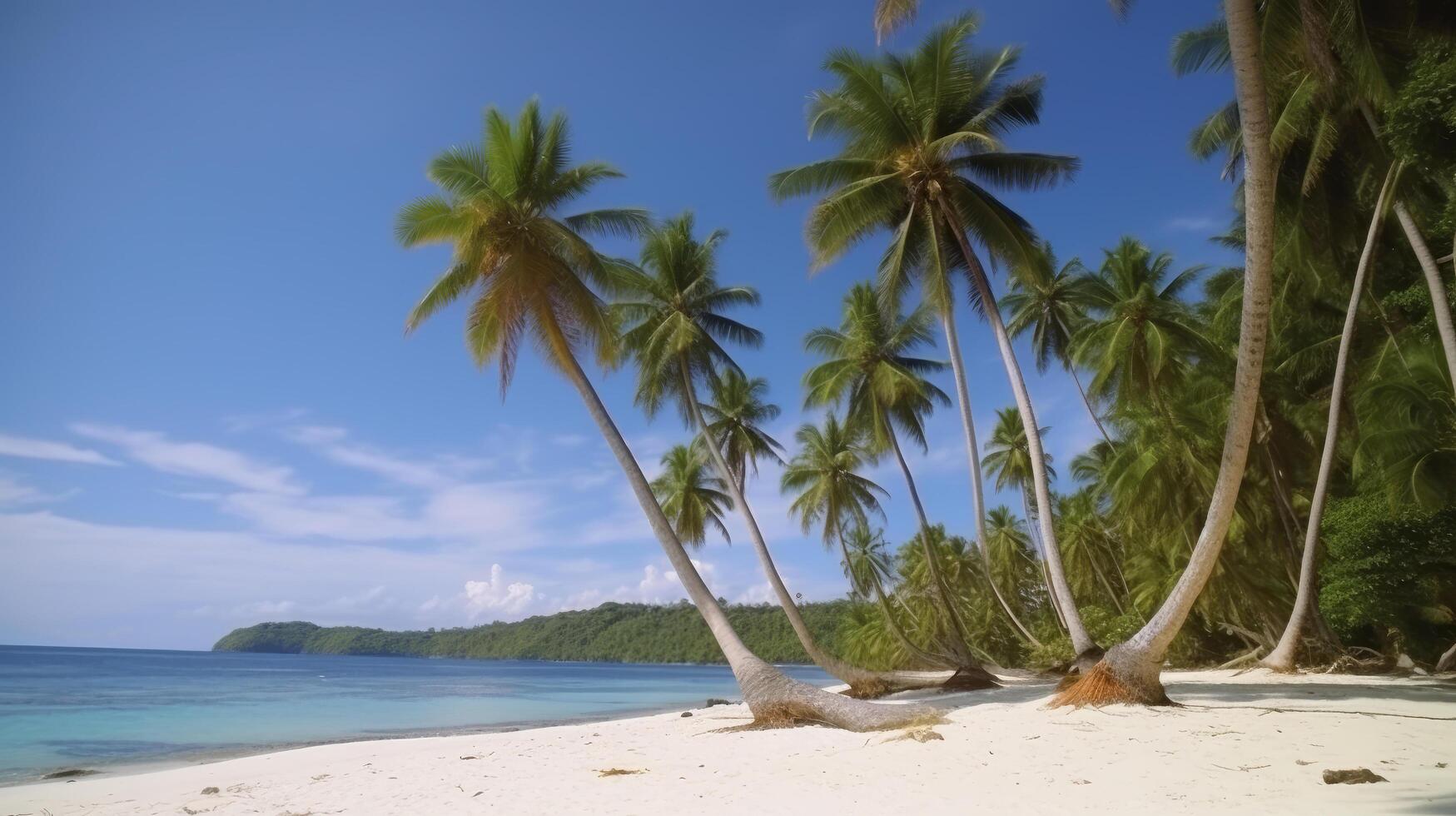 tropical de praia fundo. ilustração ai generativo foto