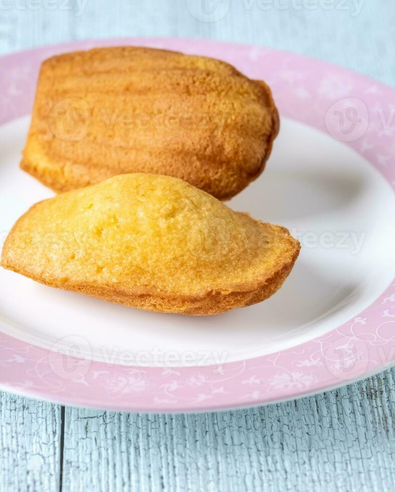 madeleines - pequenos bolos de esponja franceses foto