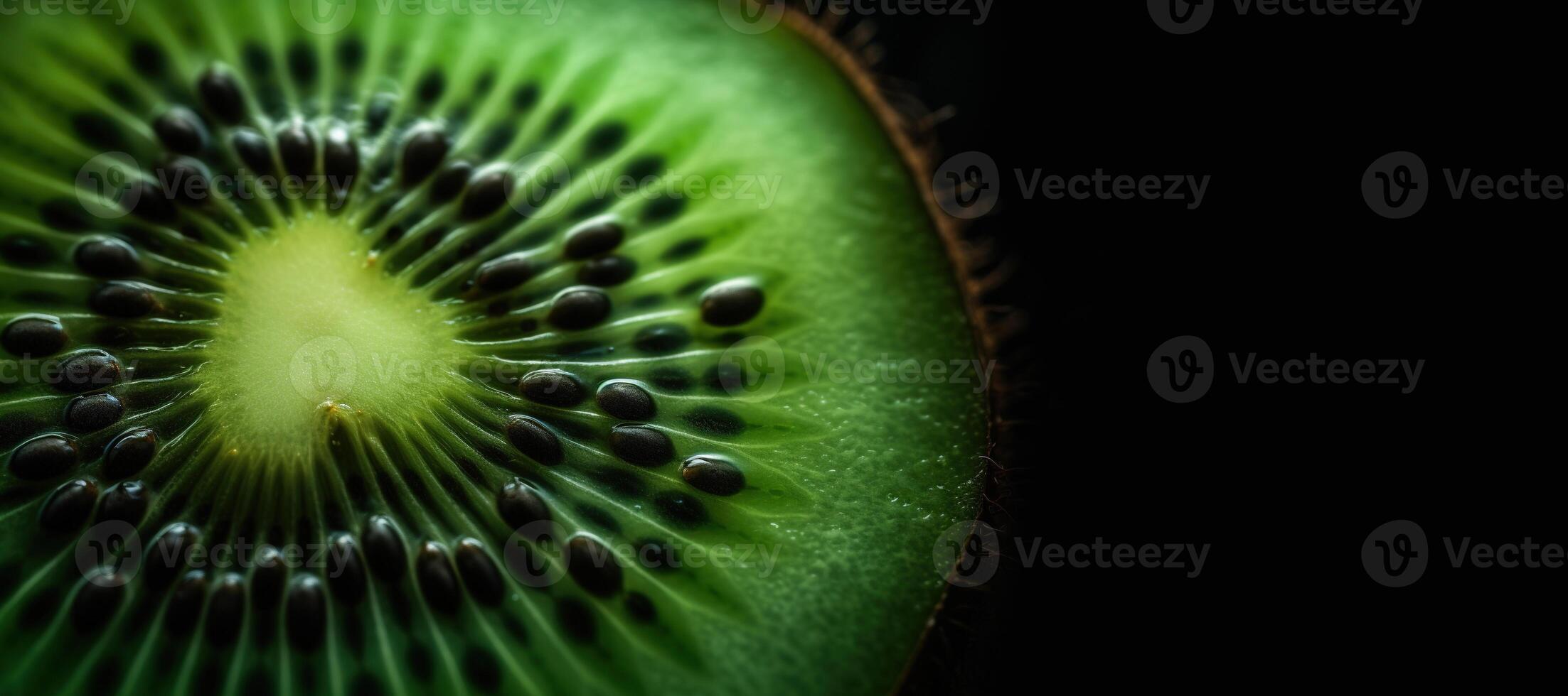 generativo ai, macro fresco kiwi texturizado fundo foto