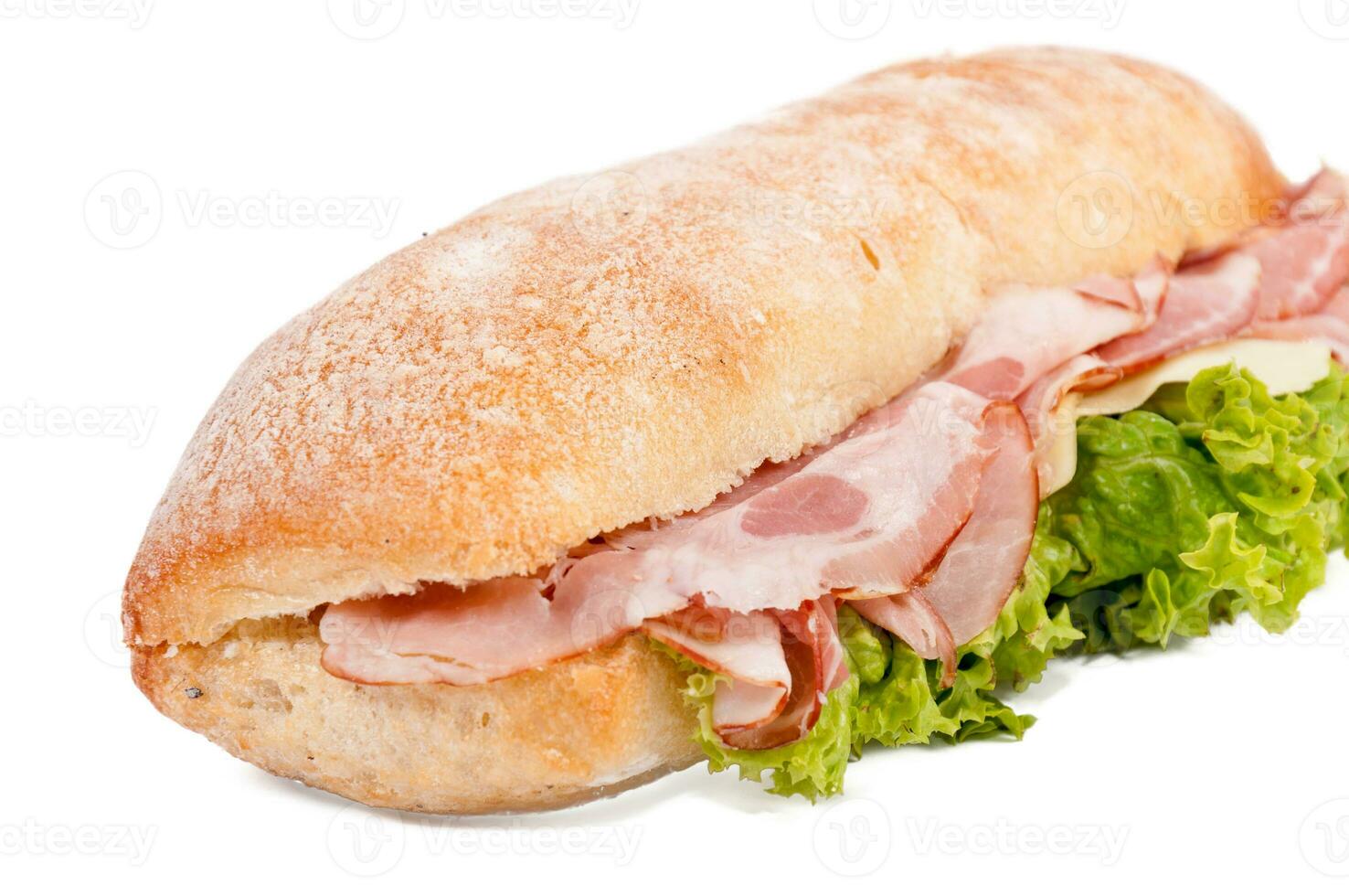 presunto sanduíche isolado foto