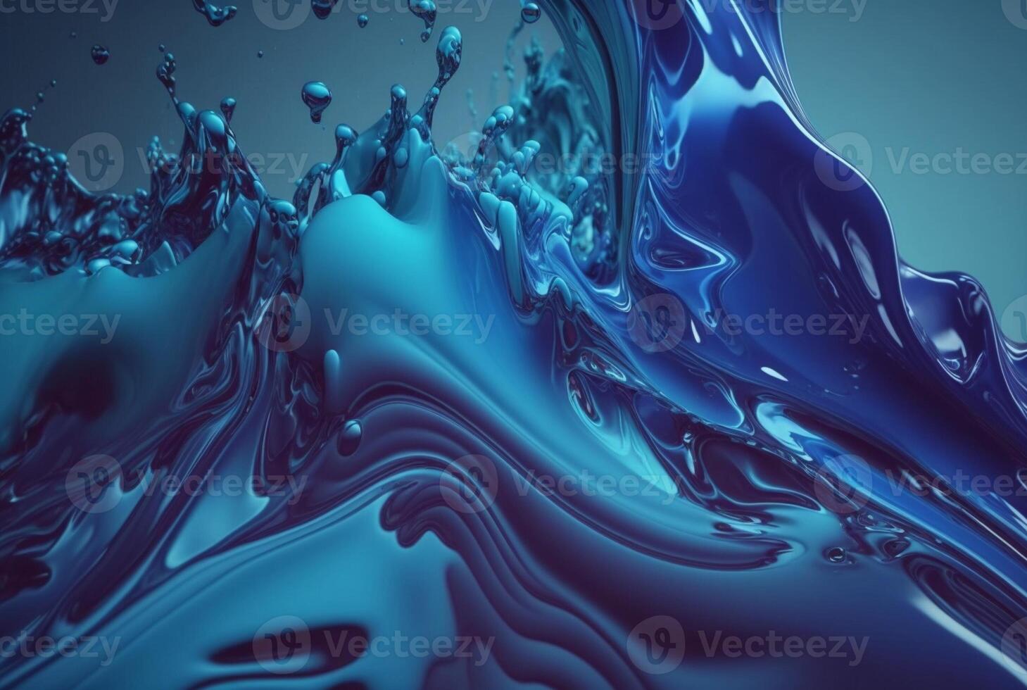fluido azul pintar, ondulado azul fluido fundo, abstrato arte. generativo ai foto