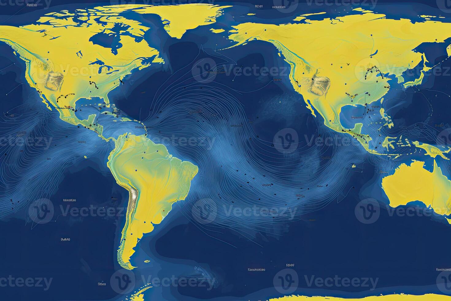 mundo mapa com clima previsão aplicativo. generativo ai foto