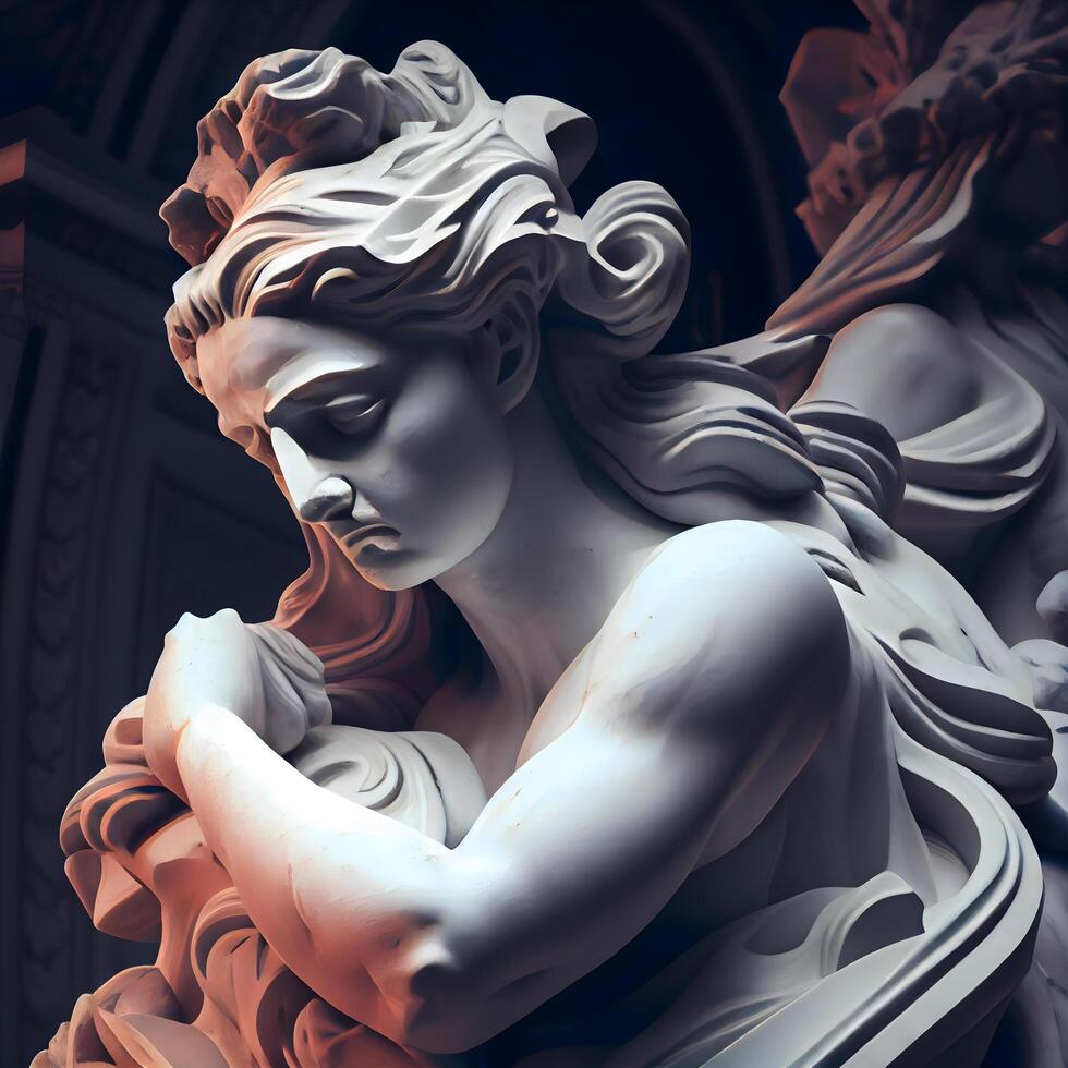 estátua do uma mulher dentro a Vaticano museu, Roma, Itália, ai generativo imagem foto