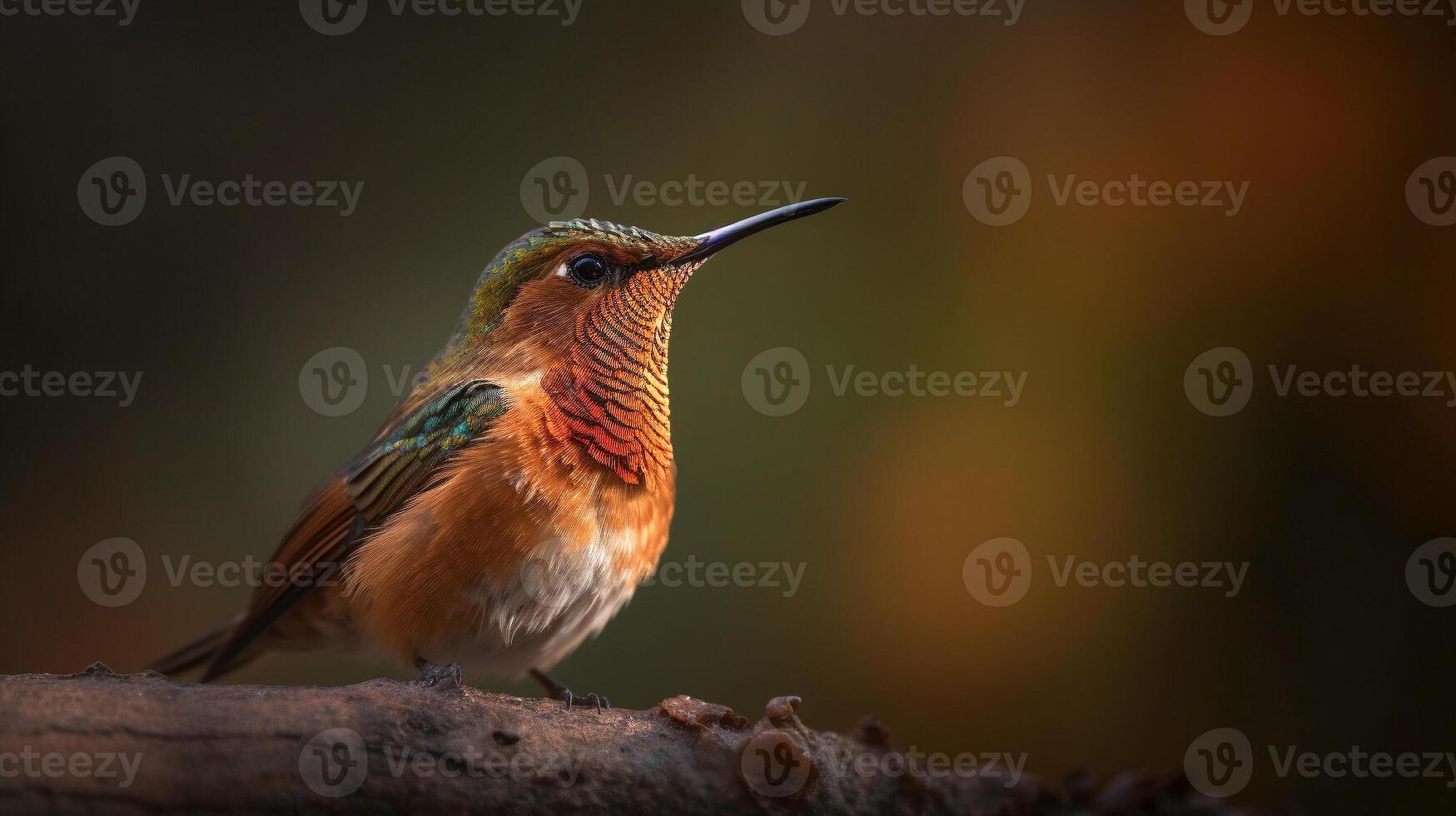 a lindo ameaçadas de extinção ruivo beija Flor - selasforo Rufus - generativo ai. foto