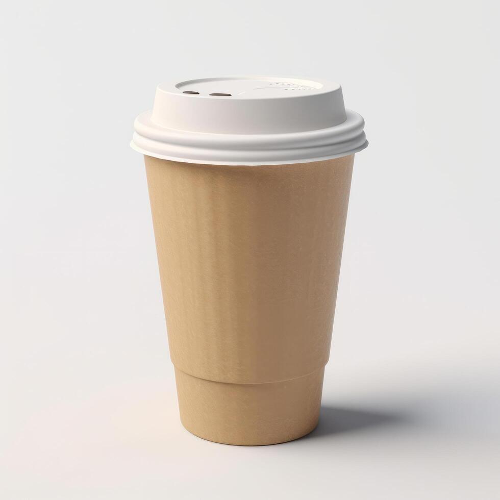 café para ir copo modelo ilustração ai generativo foto