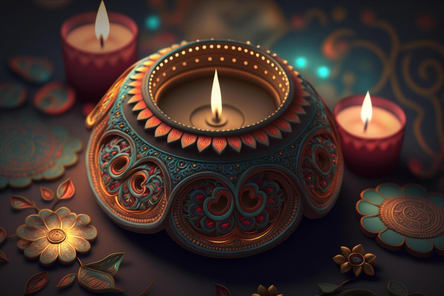 diwali feriado fundo. ilustração ai generativo foto