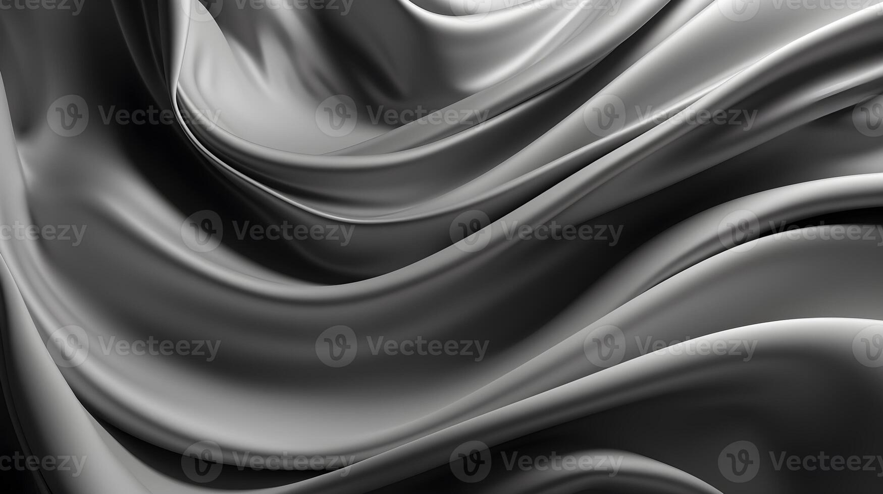 abstrato fundo com 3d prata gradiente seda tecido , generativo ai foto