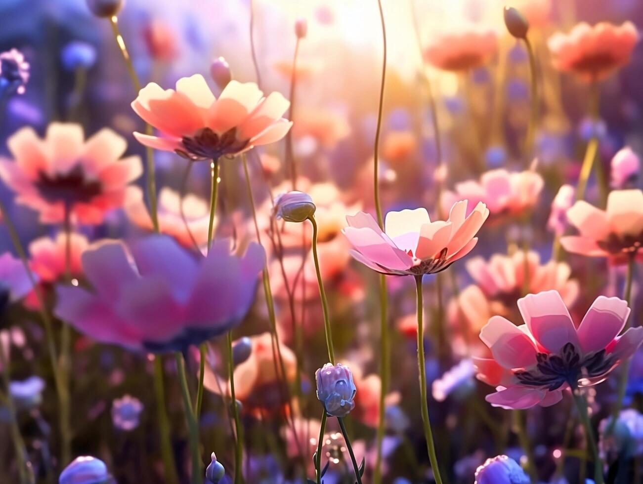 Primavera flor natural fundo ilustração ai generativo foto