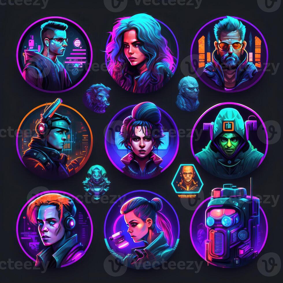 poster cyberpunk personagem avatar ai gerado foto