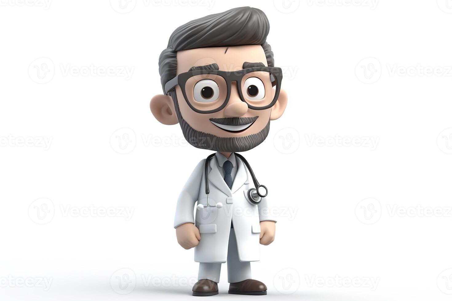 ai gerado. ai generativo. 3d liquidificador médico remédio bobble cabeça figura brinquedo. gráfico arte foto