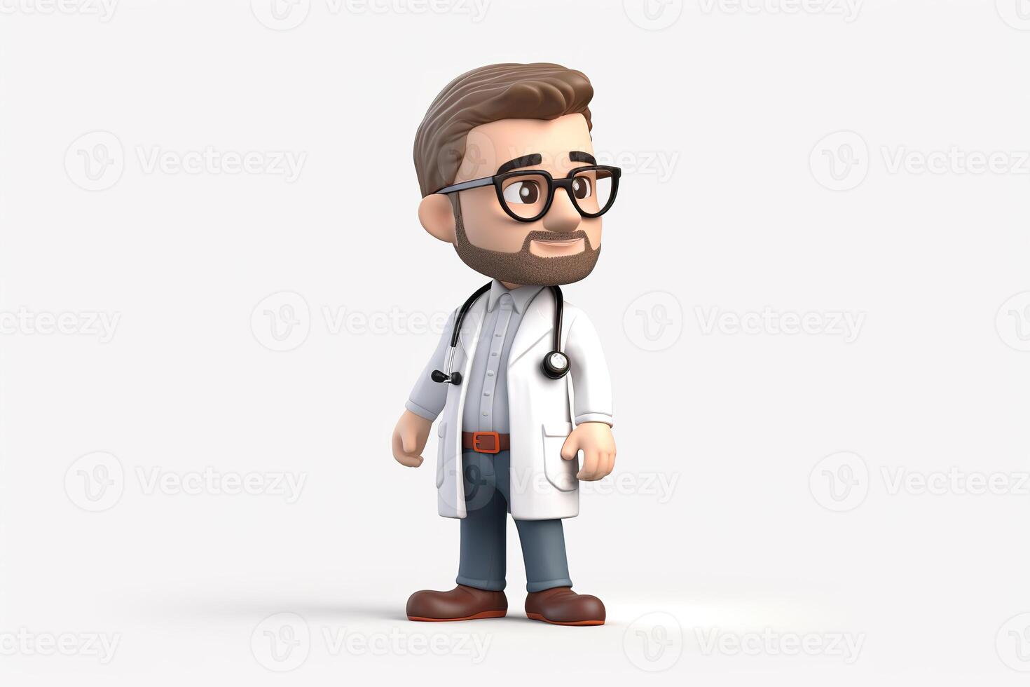 ai gerado. ai generativo. 3d liquidificador médico remédio bobble cabeça figura brinquedo. gráfico arte foto