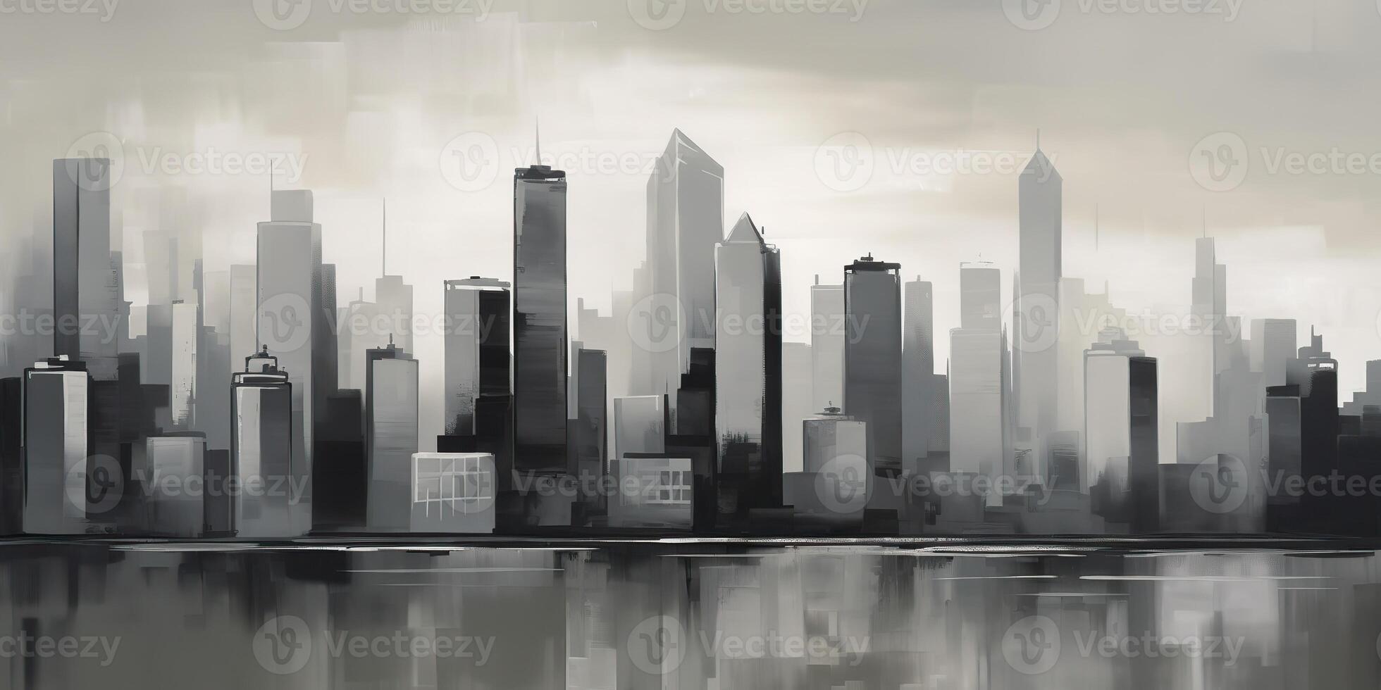 ai gerado. ai generativo. tinta dor caneta desenhar ilustração do cidade urbano panorama. gráfico arte foto