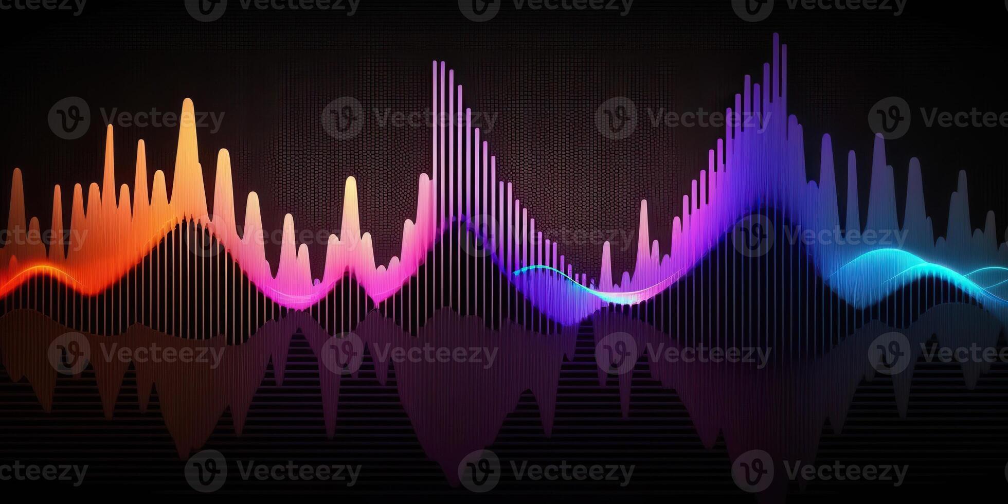 ai gerado. ai generativo. música audio volume espectro gráfico. Além disso pode estar usava para estoque marketing forex análise. gráfico arte foto