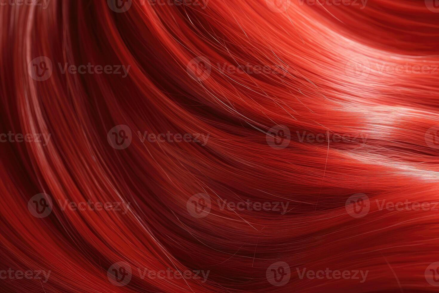 lindo vermelho cabelo fundo. saudável suave brilhante cabelo. generativo ai foto