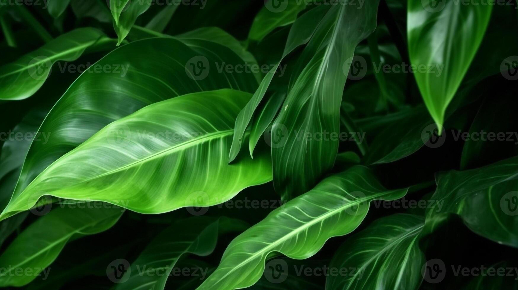 tropical plantar fundo com verde folhas. ai generativo foto