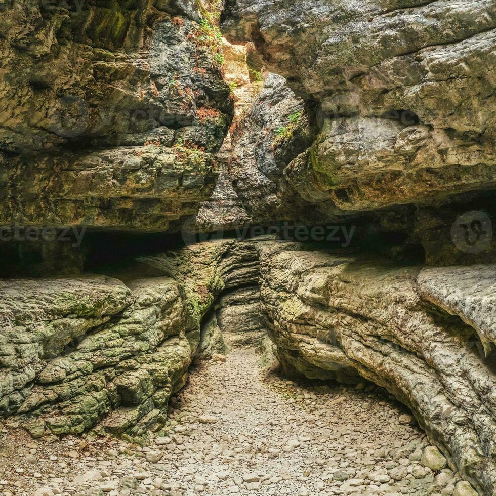 saltinskij desfiladeiro - uma único natureza reserva. desfiladeiro dentro montanhas panorama natureza em daguestão. Rússia. foto