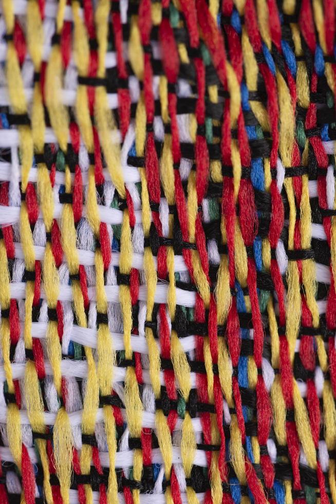 close-up de tecido de malha colorido foto