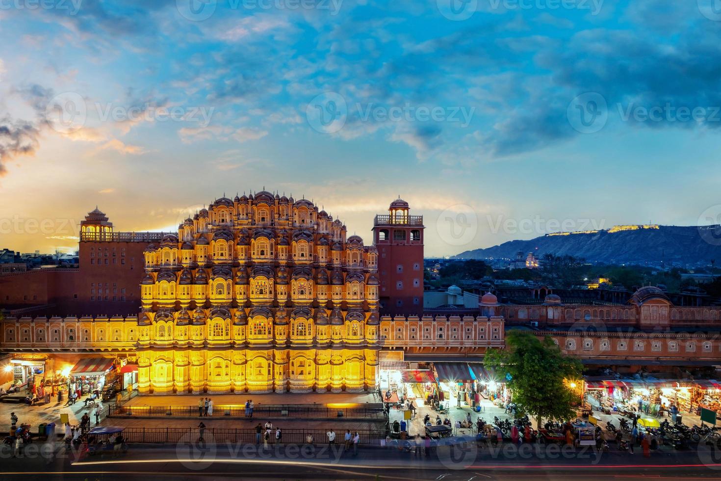 hawa mahal à noite foto