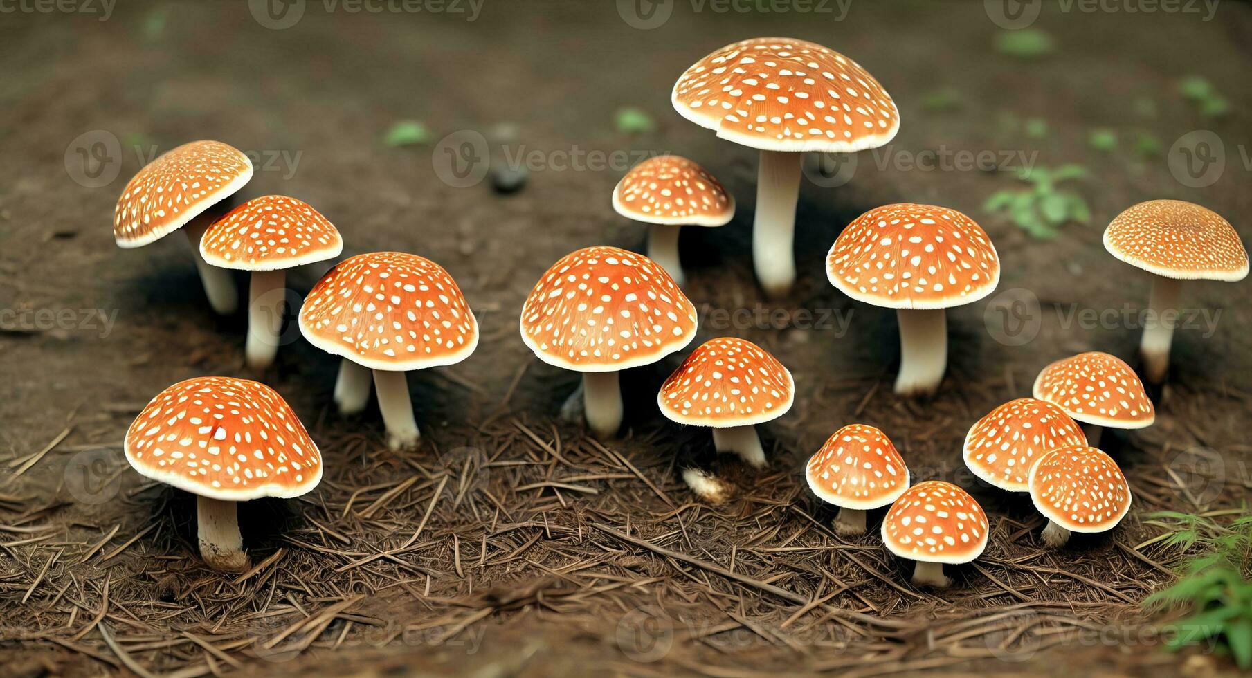 Pantherina amanita cogumelos. ai geração foto