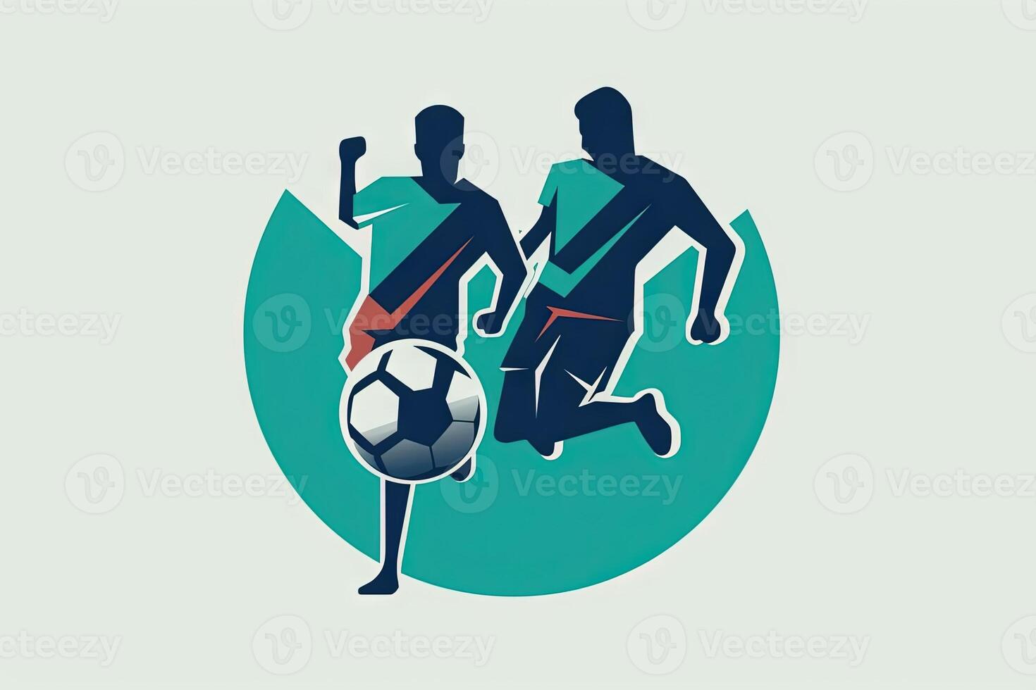 pessoas jogando futebol vetor ícone ilustração generativo ai foto