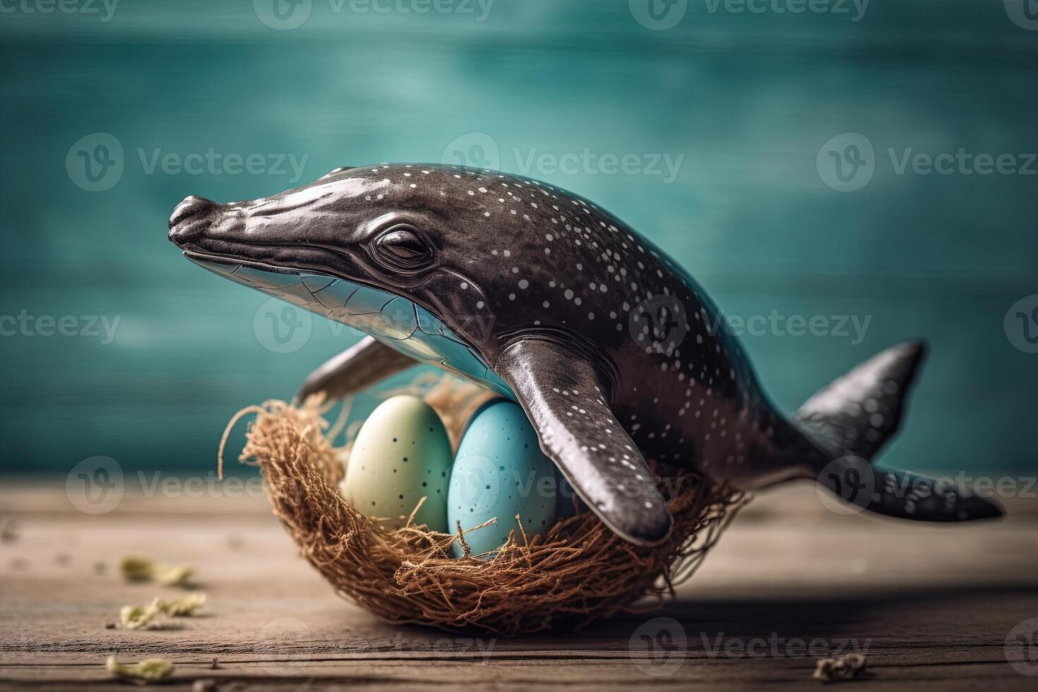 baleia Páscoa ovo ilustração generativo ai foto