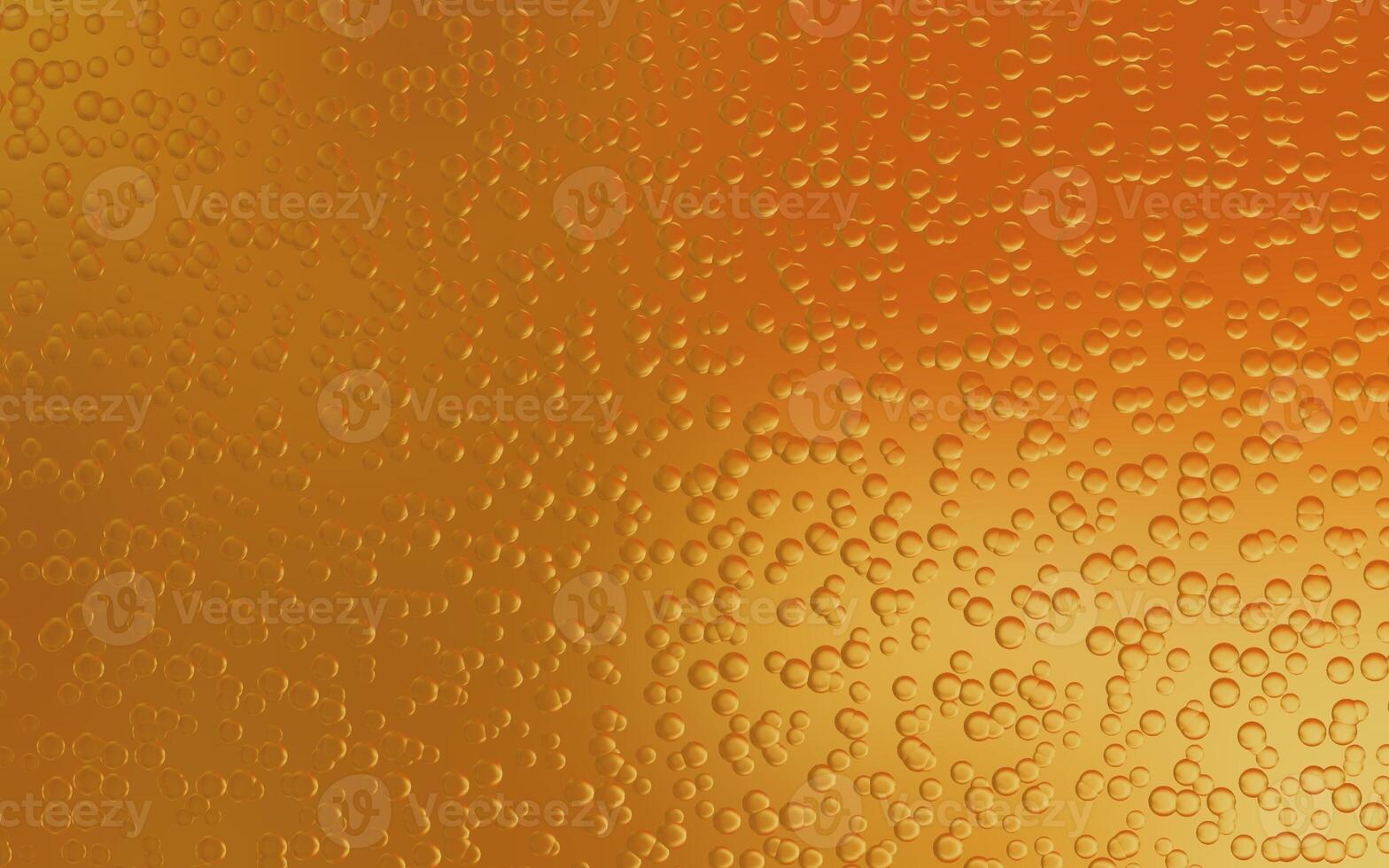 luxo água bolha fundo. transparente bolha gotas em suave ouro gradiente fundo. suave ouro água bolhas. adequado para poster, cobrir, apresentação, etc. foto