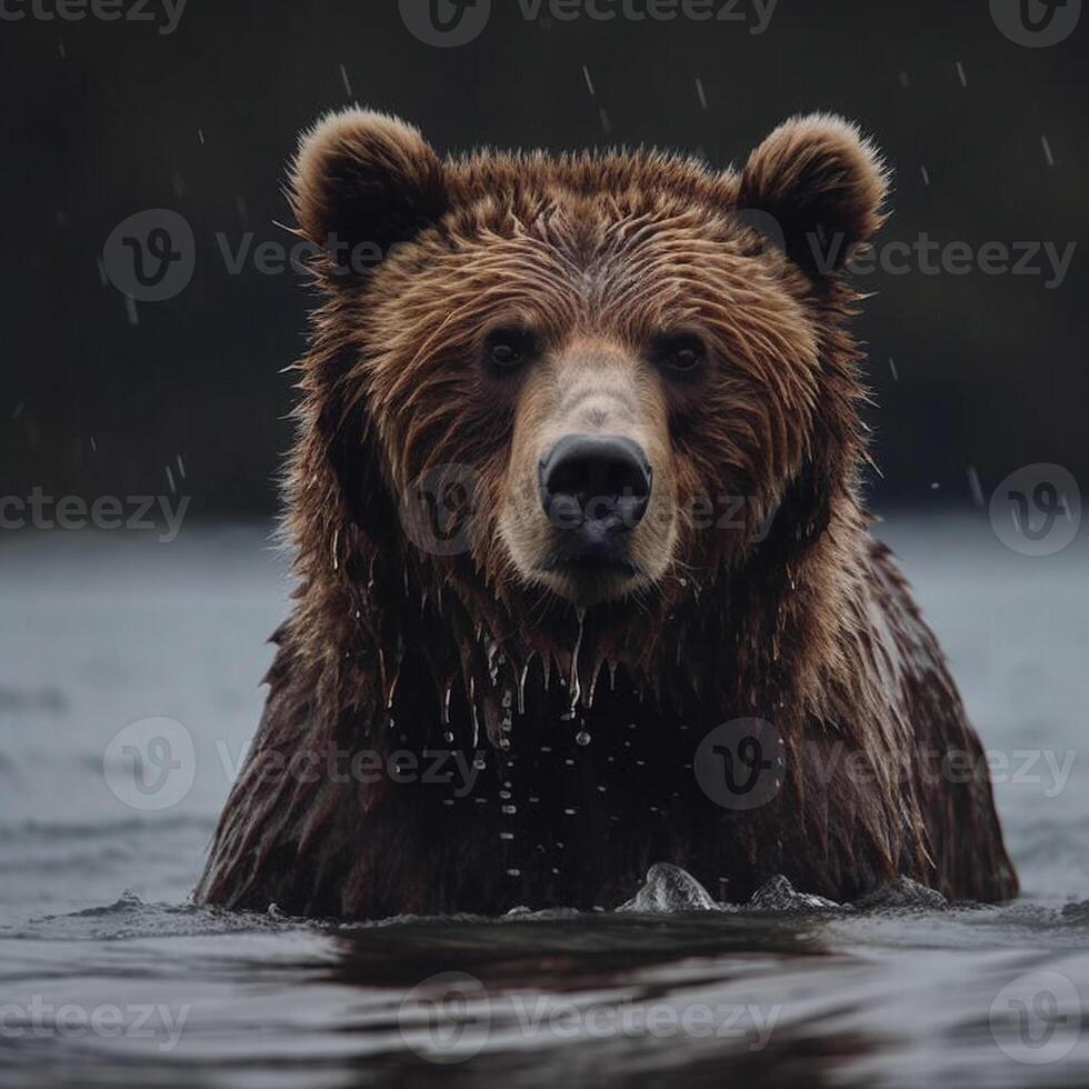 selvagem Urso dentro natural habitat ai gerado foto