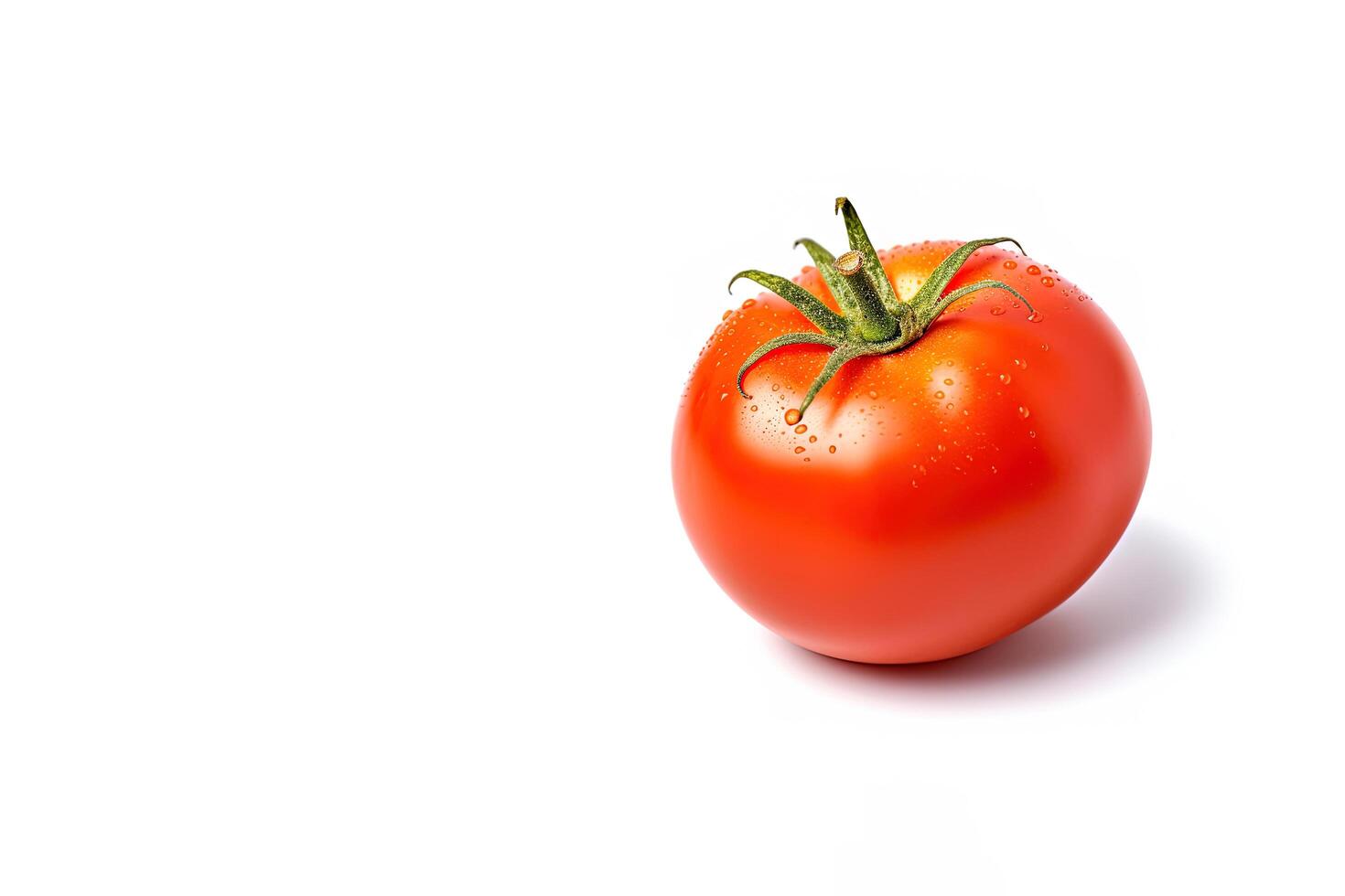 fresco todo vermelho tomate isolado em branco fundo com cópia de espaço. ai gerado foto