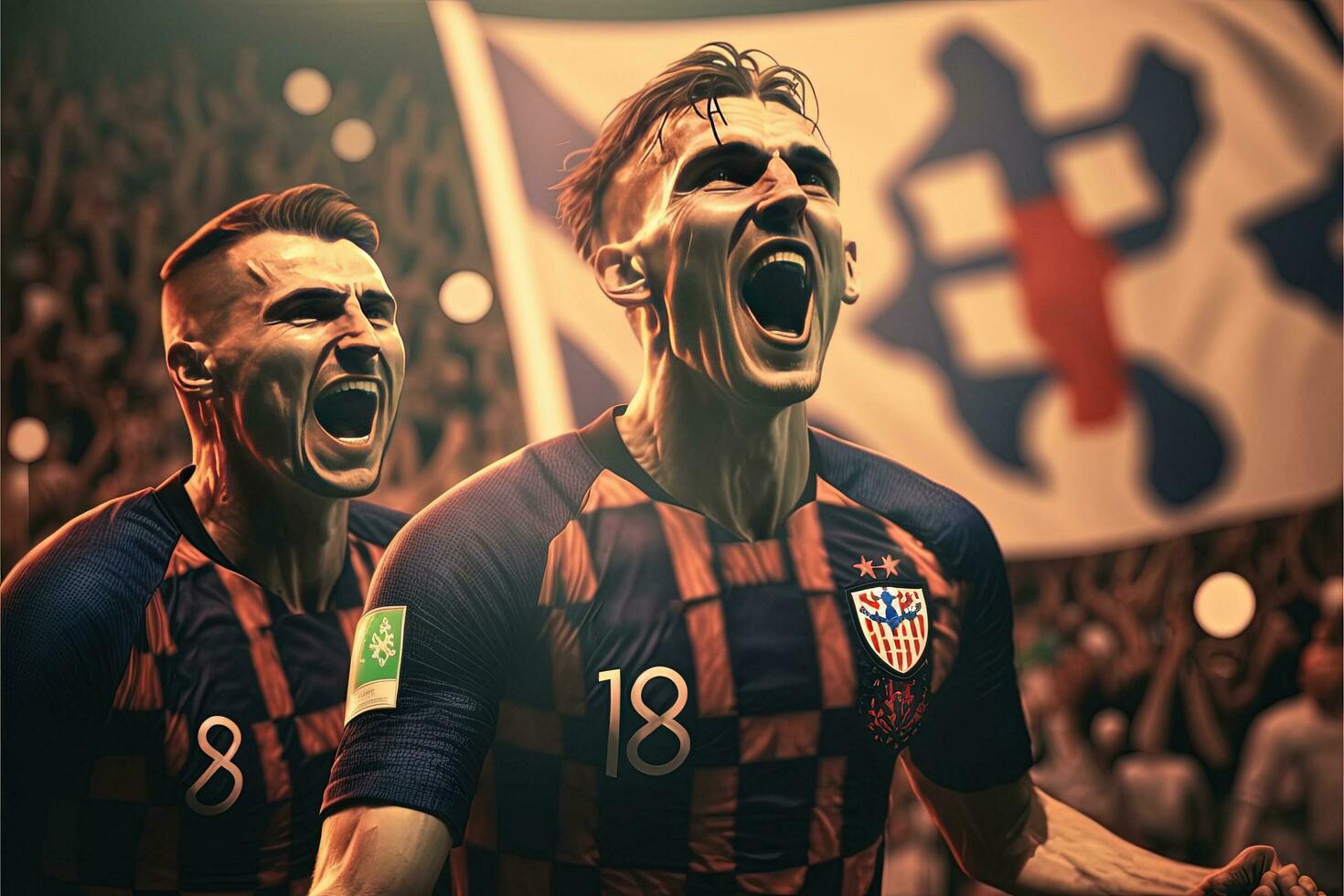 Croácia futebol equipe ganhando mundo copo ilustração foto