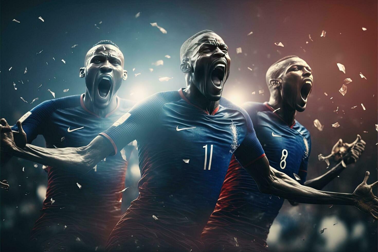 França futebol equipe ganhando mundo copo ilustração foto