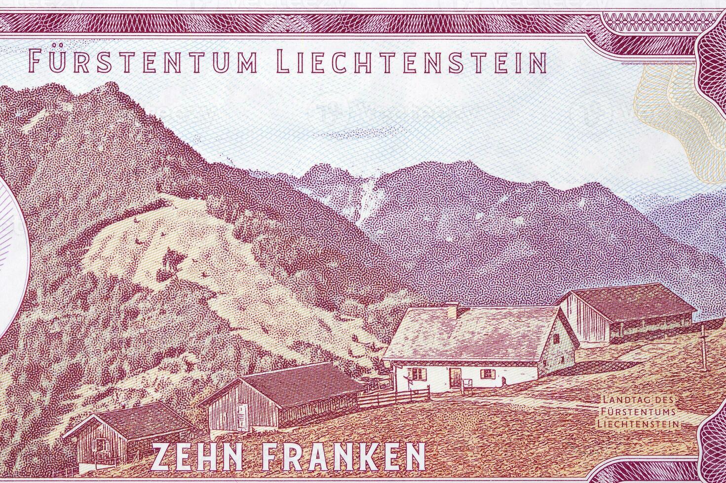 marca de terra do liechtenstein a partir de dinheiro foto