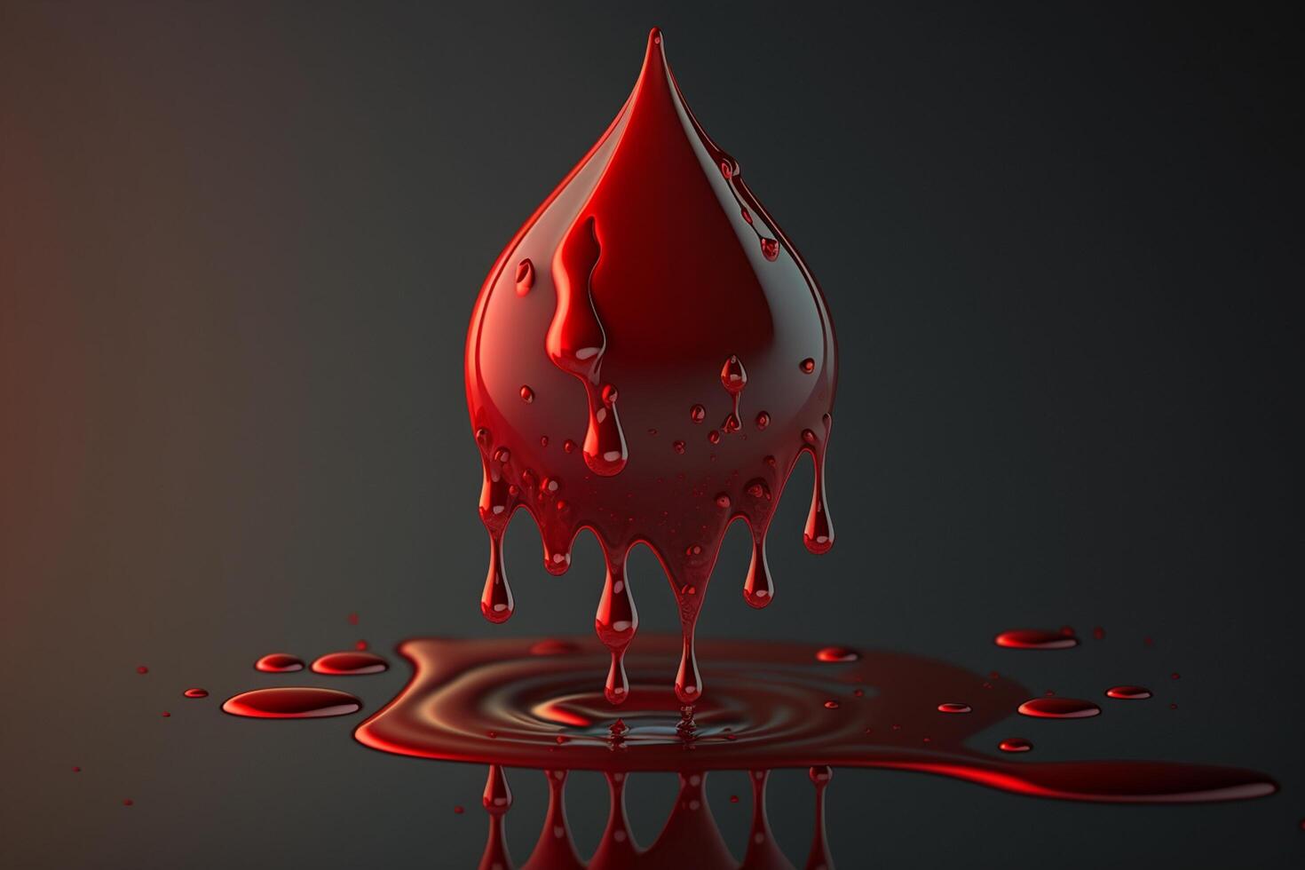 ai ilustração 3d sangue solta fechar-se espelhamento microscópio ai gerado foto