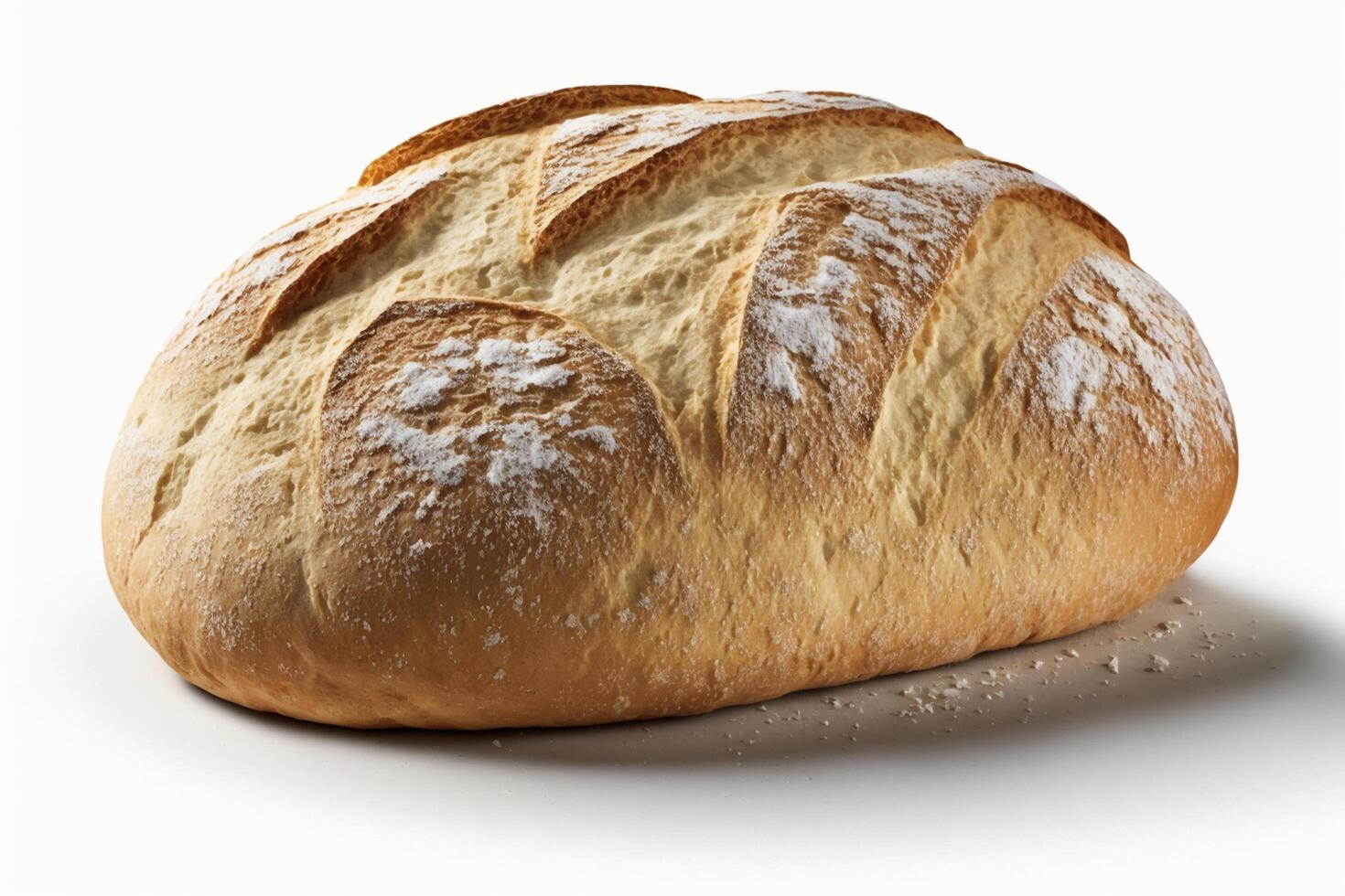 recentemente cozido italiano ciabatta pão em isolado branco fundo ai gerado foto