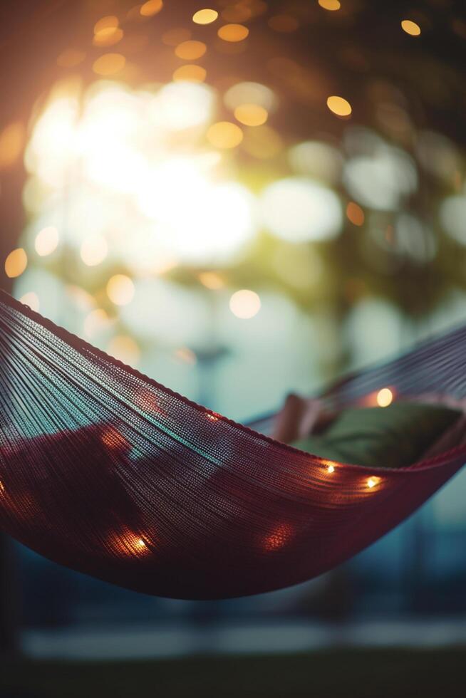 relaxante dentro a maca pessoa lendo uma livro ai gerado foto