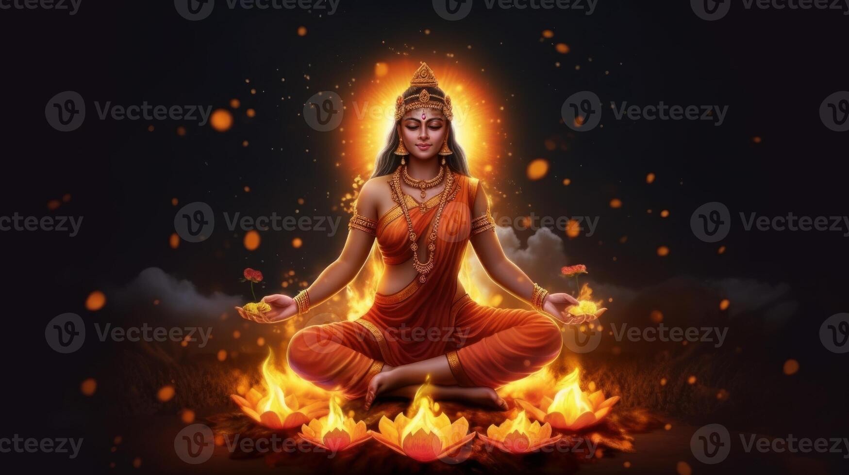 a indiano deusa Holika generativo ai foto